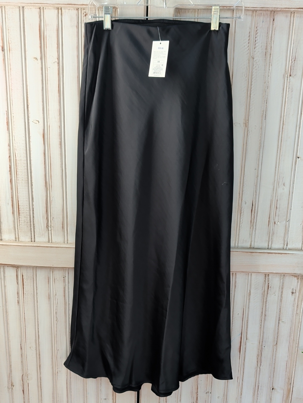 A New Day, Black Silky / Satin Feel Maxi Skirt. NWT Sz XS